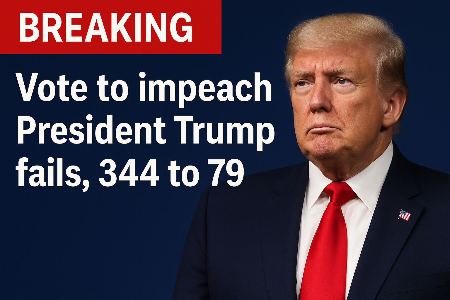 BREAKING House Vote to Impeach President Trump Fails, 344 to 79