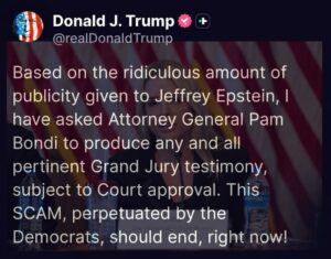 President Trump Moves to Pull the Plug on the Epstein “SCAM,” Ordering