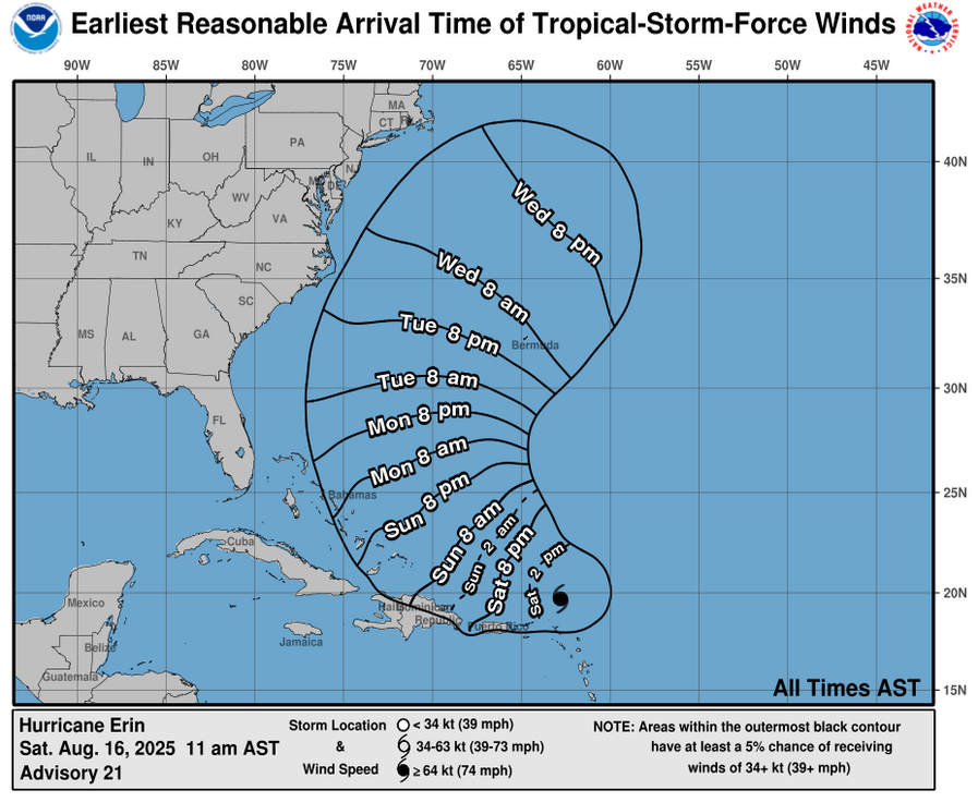 Erin Rapidly Intensifies Into Rare Category 5 Hurricane in Caribbean