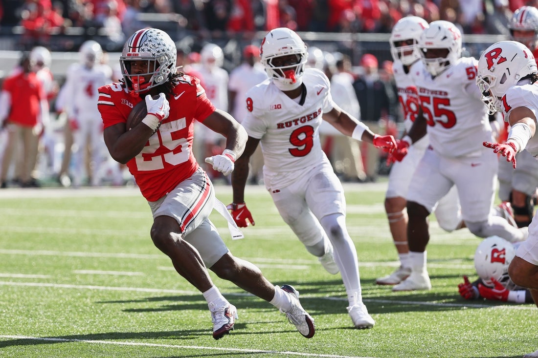 Depleted No. 1 Ohio State relies on run game to blow past Rutgers