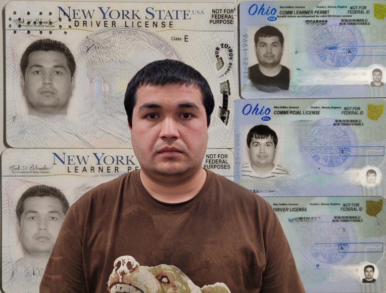 Illegal Uzbek Truck Driver Caught in Arizona with Five Fake Licenses After Ignoring Deportation Order