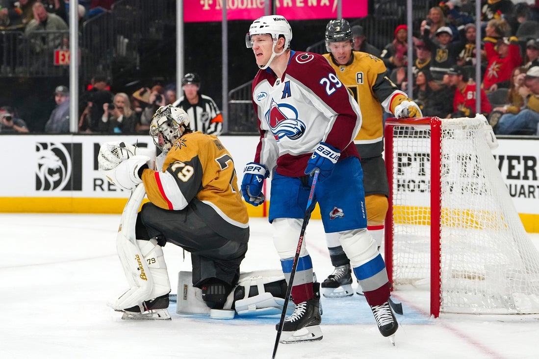 NHL roundup: League-best Avs rally, edge Knights in shootout