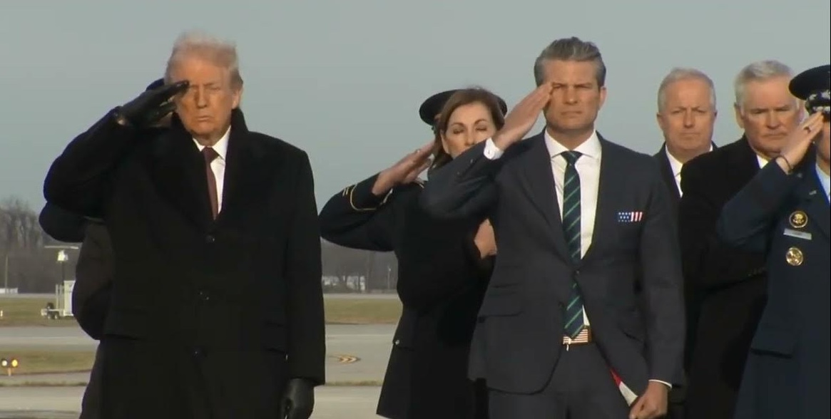 President Trump Honors Fallen Iowa Guardsmen and Interpreter in Dover Ceremony