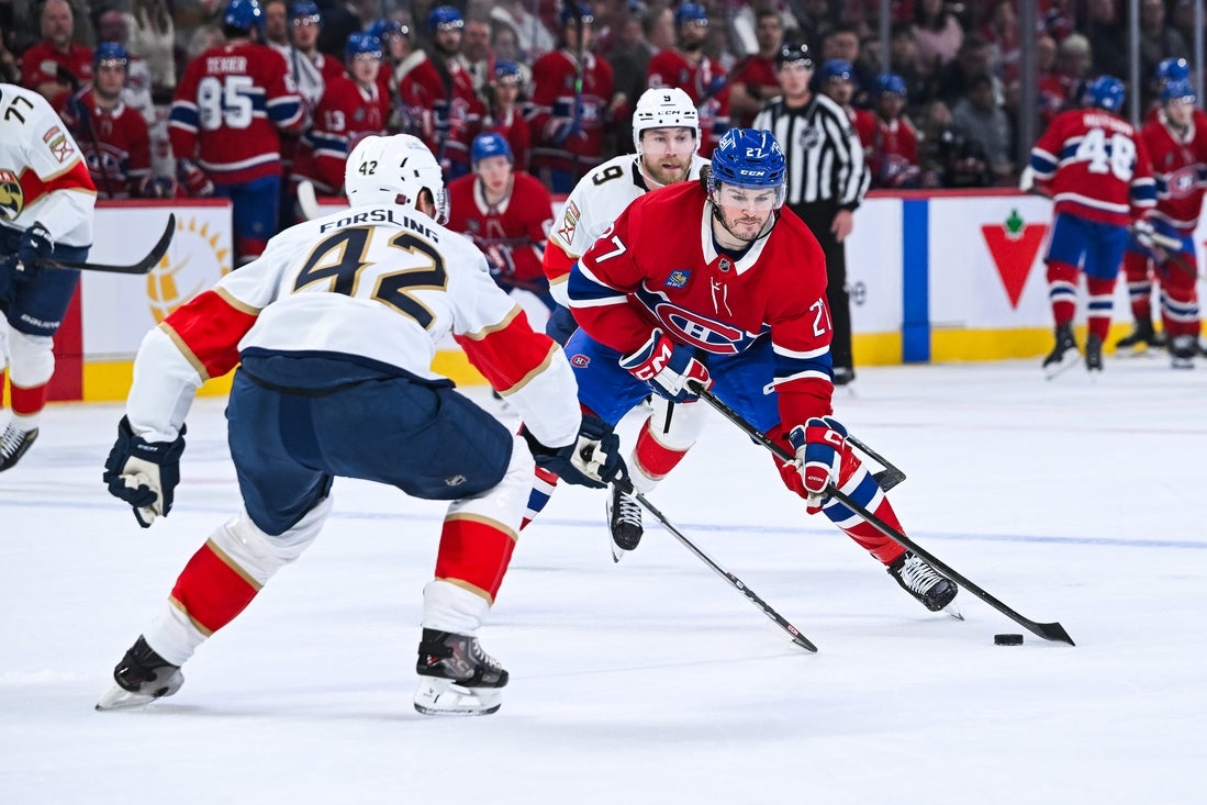 Alexandre Texier nets first career hat-trick as Canadiens tame Panthers