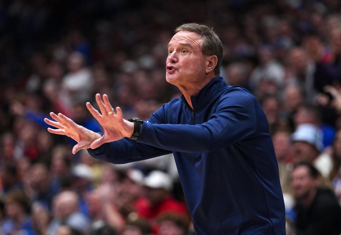 Kansas coach Bill Self hospitalized, misses trip to Colorado