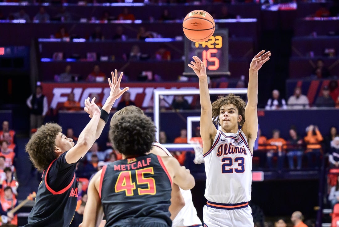 Andrej Stojakovic’s huge night leads No. 11 Illinois past Maryland