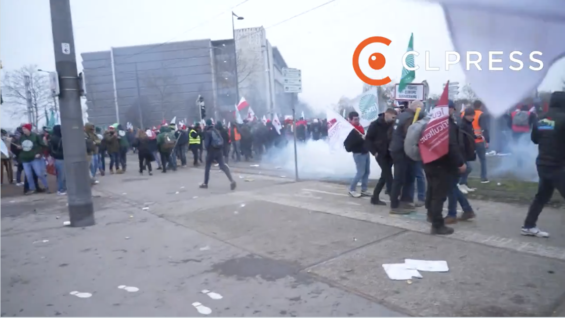 French Police Fire Tear Gas as EU Farmers Clash With Authorities Over Mercosur Vote