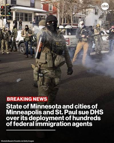 Minnesota Sues Federal Government Over Mass Immigration Agent Deployment