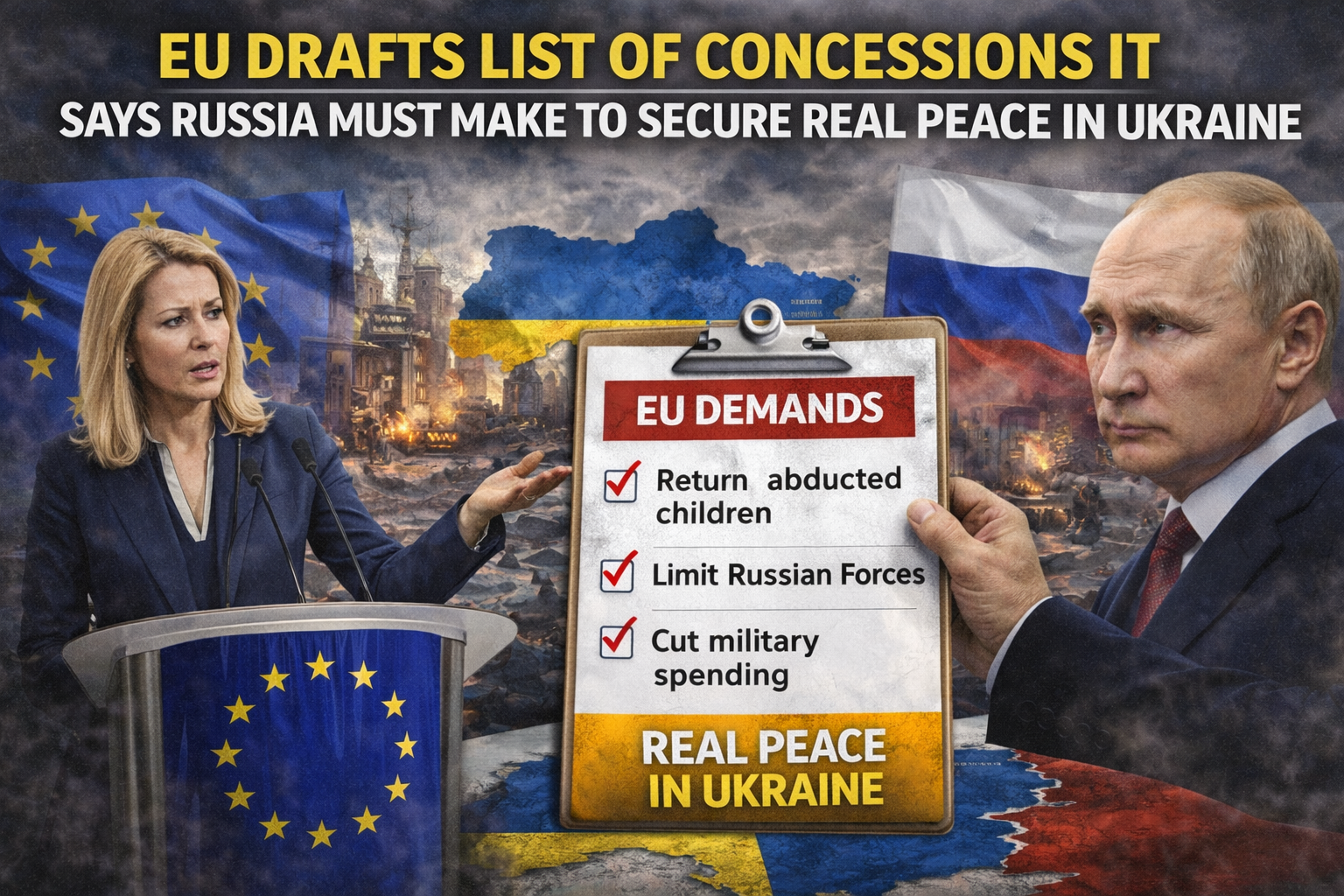 EU Drafts Tough Conditions for Any Ukraine Peace Deal as Talks With Russia Stall