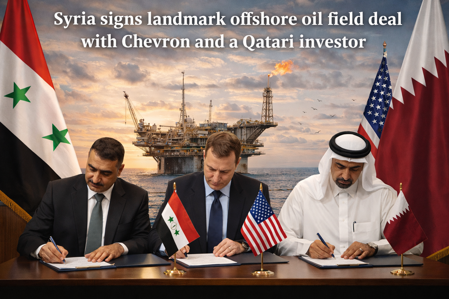 Syria Signs Energy Deal With U.S. and Qatari Firms to Launch First Offshore Oil and Gas Project