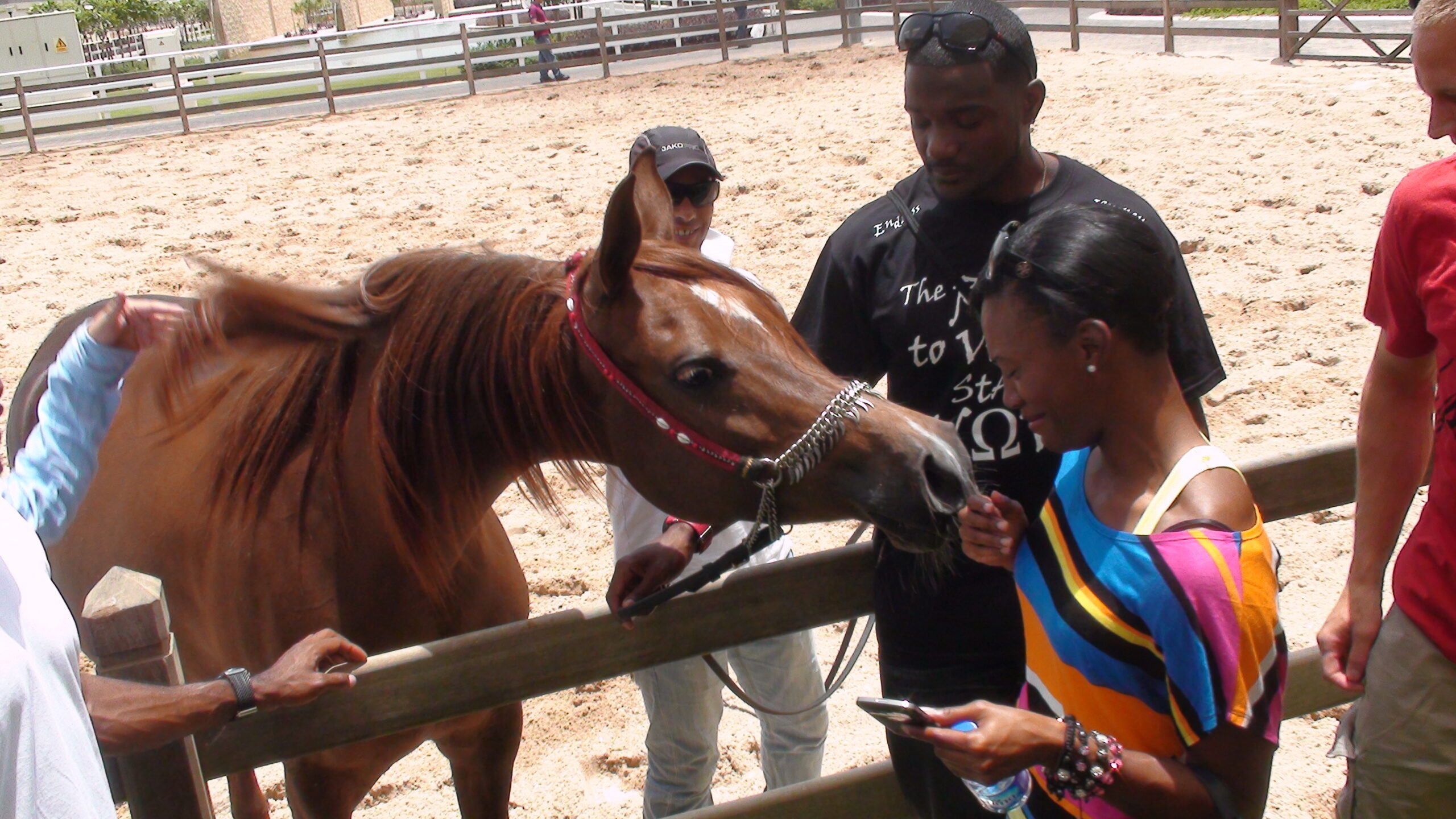 Justin Gatlin visited the Al Shaqab equestrian complex in Qatar in May 2012
