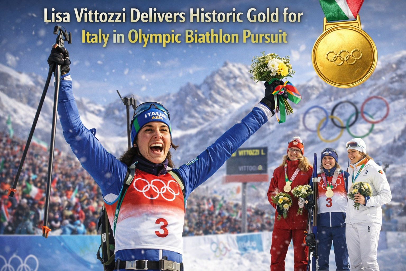 Lisa Vittozzi Delivers Historic Gold for Italy in Olympic Biathlon Pursuit