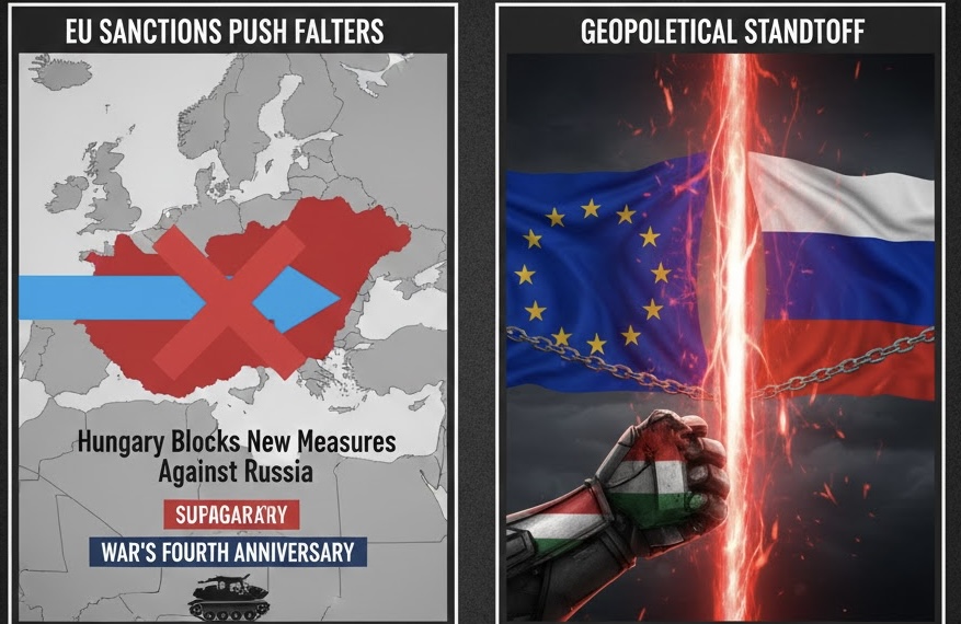 EU Sanctions Push Falters as Hungary Blocks New Measures Against Russia on War’s Fourth Anniversary