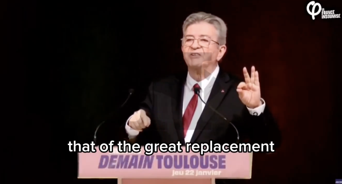 Mélenchon Breaks Left-Wing Taboo by Embracing ‘Great Replacement’ Rhetoric in French Campaign Push
