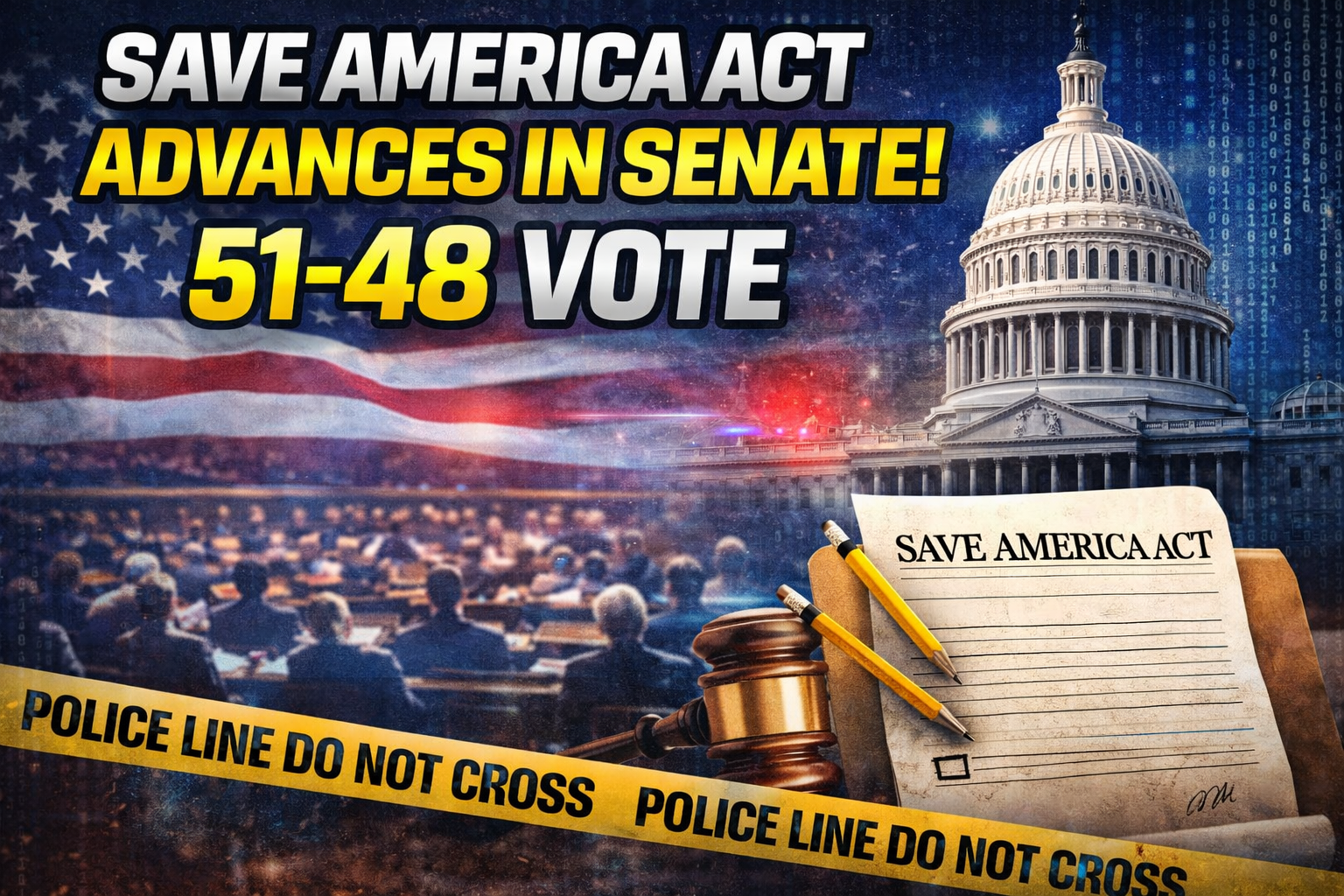 Senate Advances SAVE America Act in Narrow Vote – [your]NEWS
