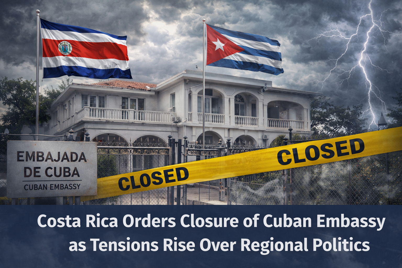 Costa Rica Orders Closure of Cuban Embassy as Tensions Rise Over Regional Politics