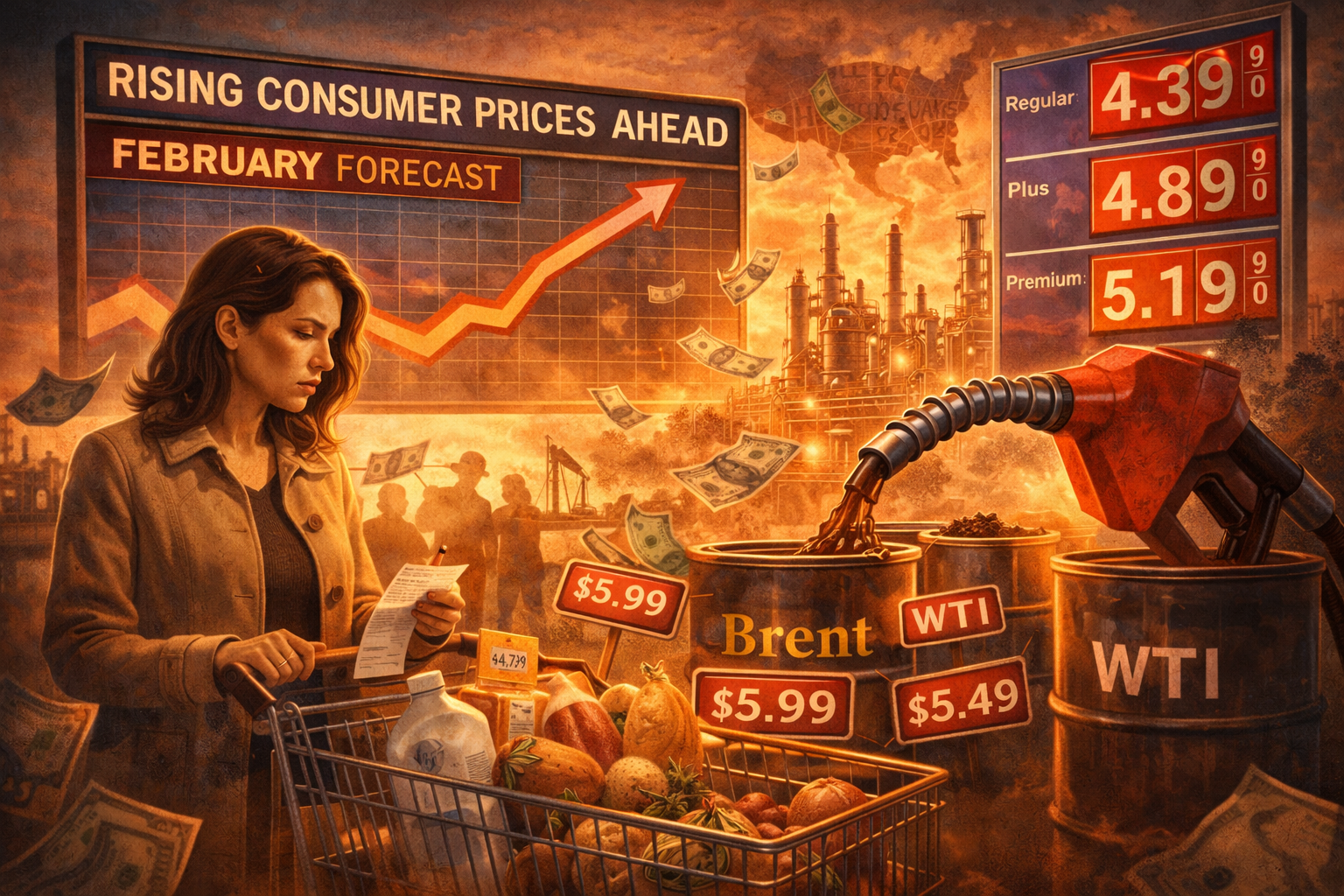 U.S. Consumer Prices Expected to Rise in February Amid Oil Price Surge ...