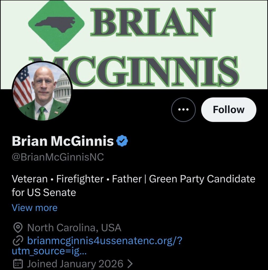 brian mcginnis marine north carolina green party Image 8