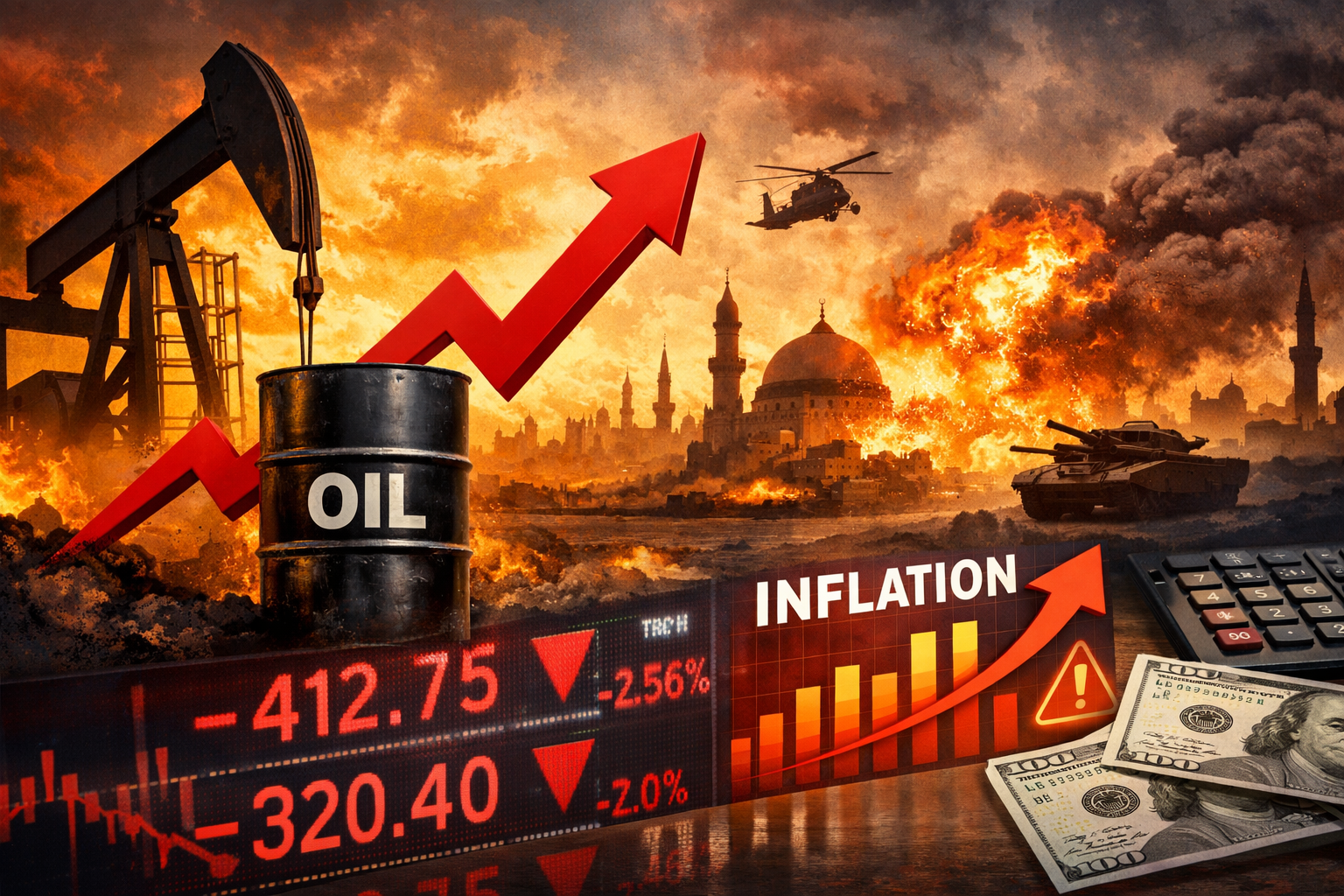 U.S. Stock Futures Fall as Oil Prices Surge and Middle East Conflict ...