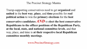Precinct Strategy Your Political Action vs. Political Talk. Dan Schultz March 25 2026
