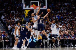 Nikola Jokic’s triple-double extends Nuggets’ series with Wolves