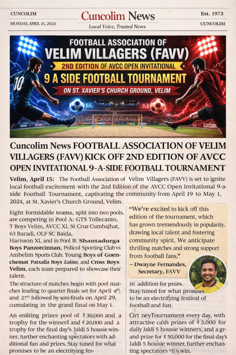 Velim gears up for 2nd AVCC Open 9-A-Side football tournament – [your]NEWS