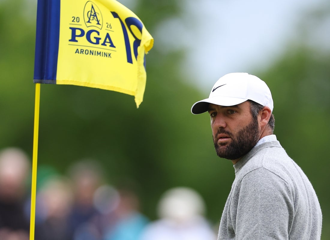 Golf Glance: Scottie Scheffler defends at PGA Championship; LPGA in Ohio