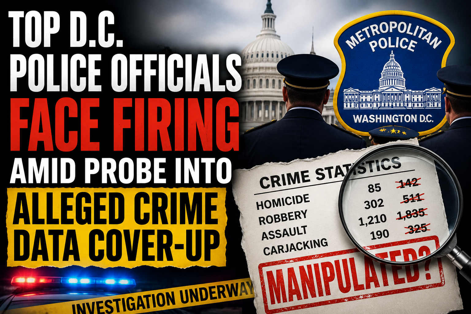Top D.C. Police Officials Face Possible Firing Amid Crime Data Cover-Up ...