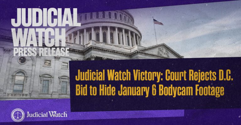 Court Rejects D.C. Bid to Hide January 6 Bodycam Footage