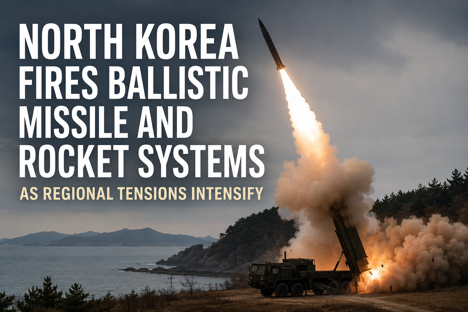 North Korea Fires Ballistic Missile and Rocket Systems as Regional Tensions Intensify