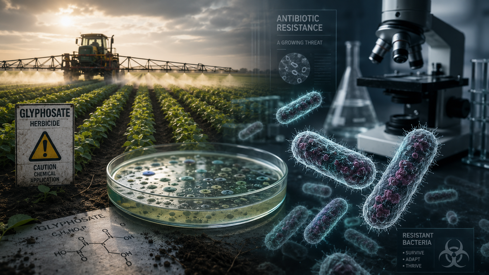 Study Finds Glyphosate May Help Select for Antibiotic-Resistant Bacteria