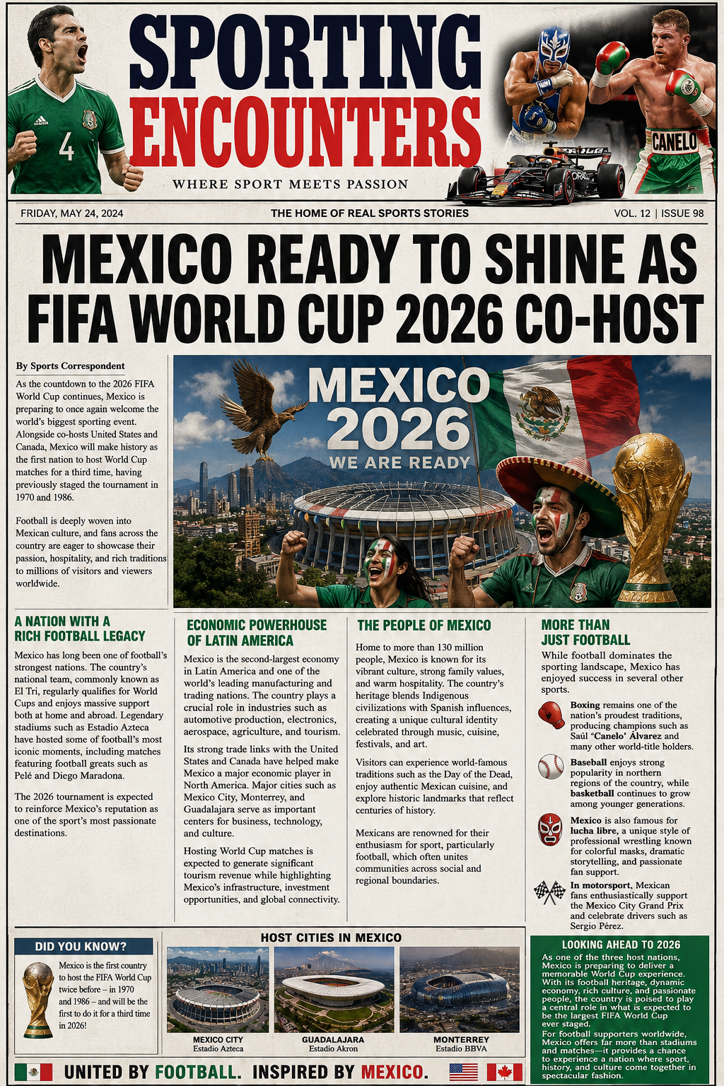 MEXICO READY TO SHINE AS FIFA WORLD CUP 2026 CO-HOST