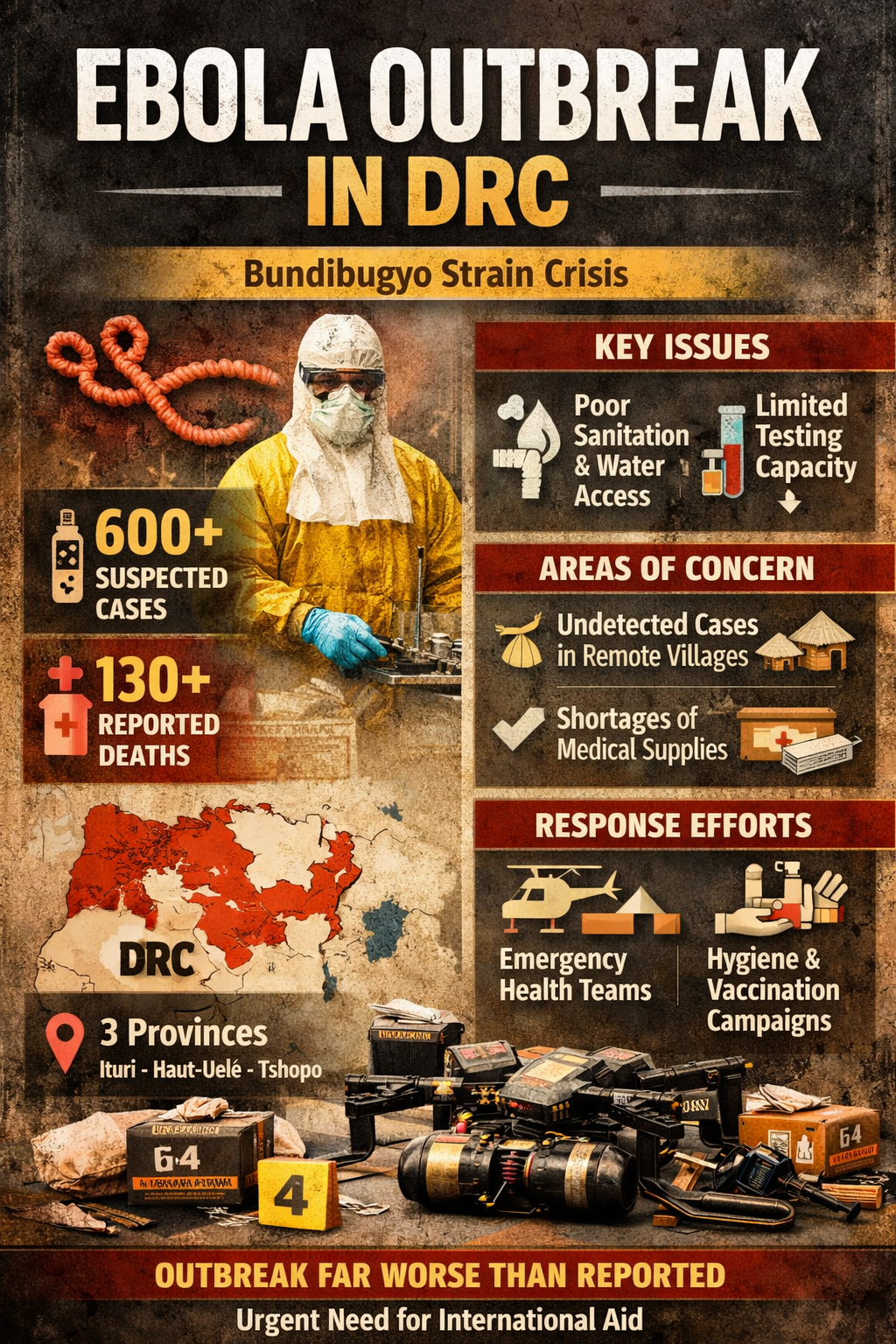 Ebola Outbreak in DR Congo Worsens as Oxfam Warns True Scale May Be Underreported