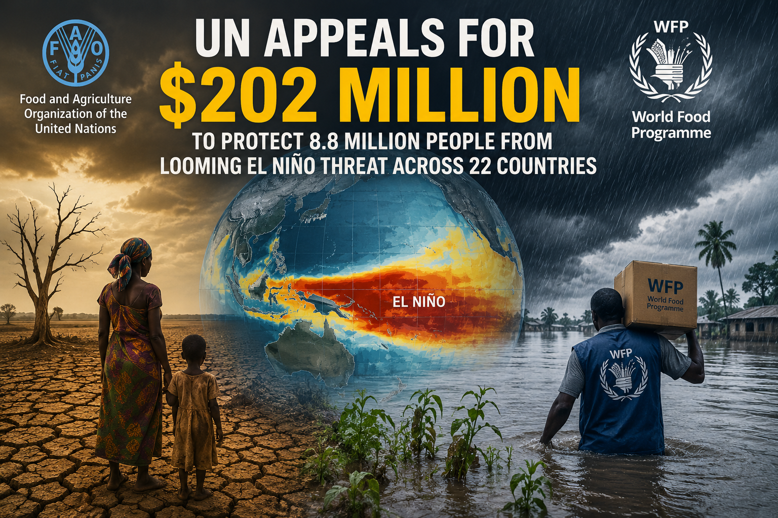 UN Appeals for $202 Million to Shield Millions from Looming El Niño Crisis Across 22 Vulnerable Nations