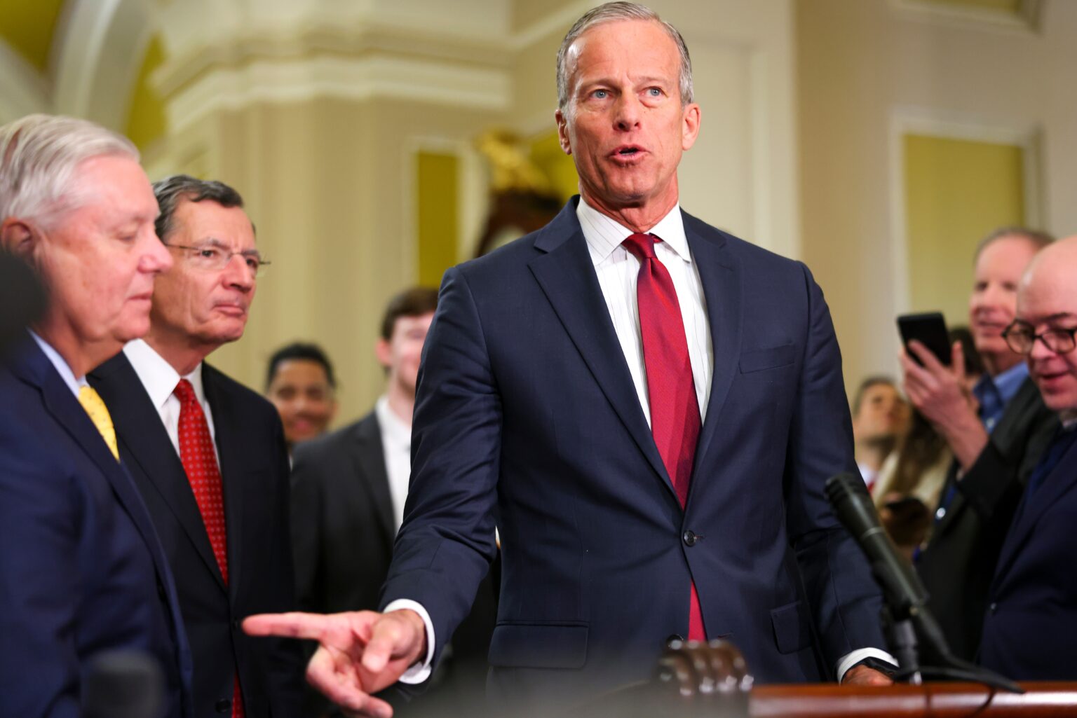 Trump Urges Thune to Remove Senate Parliamentarian After SAVE America ...