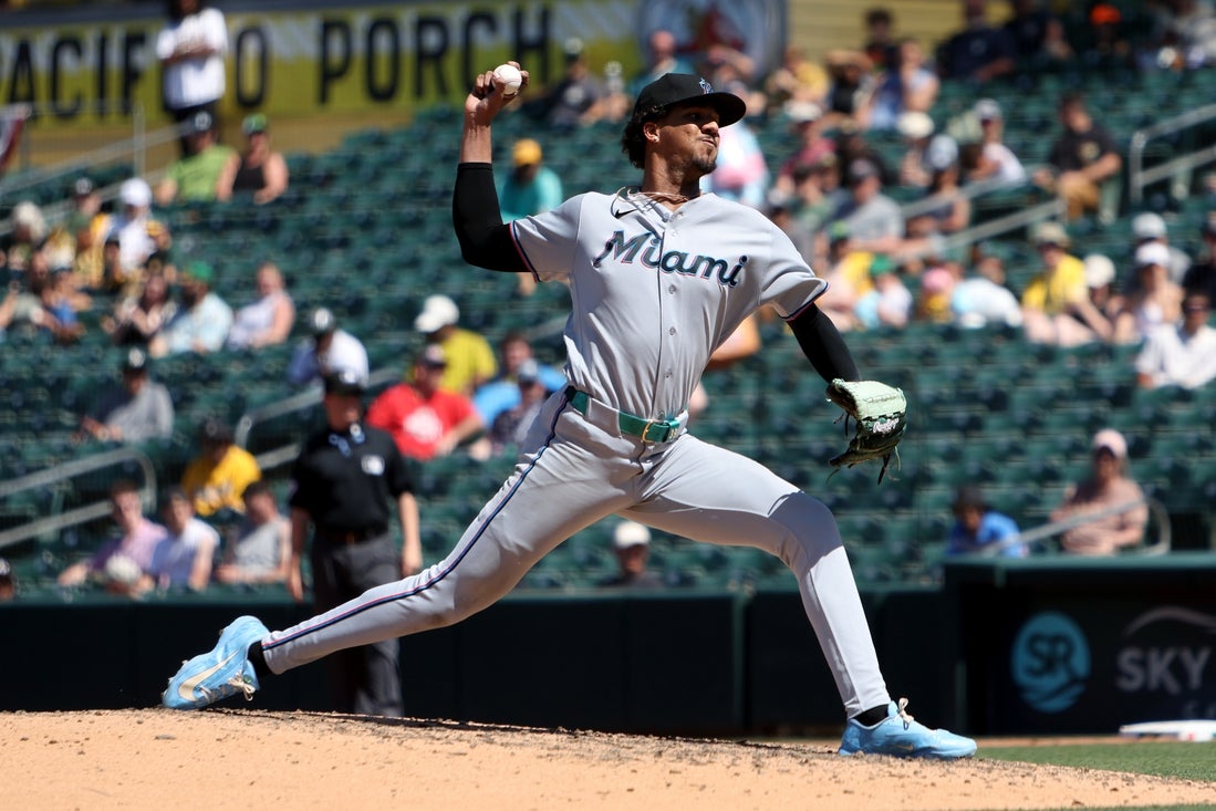 MLB roundup: Marlins ride Eury Perez’s 7 perfect innings to wild win over A’s