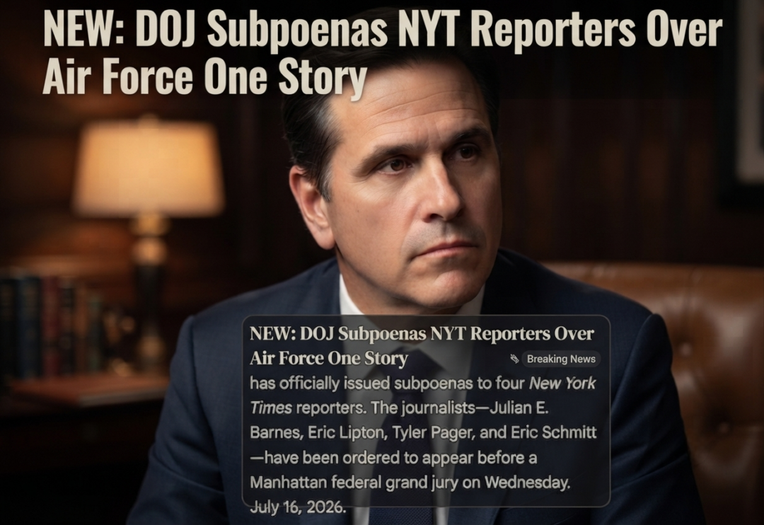 DOJ Subpoenas NYT Reporters Over Air Force One Story – [your]NEWS