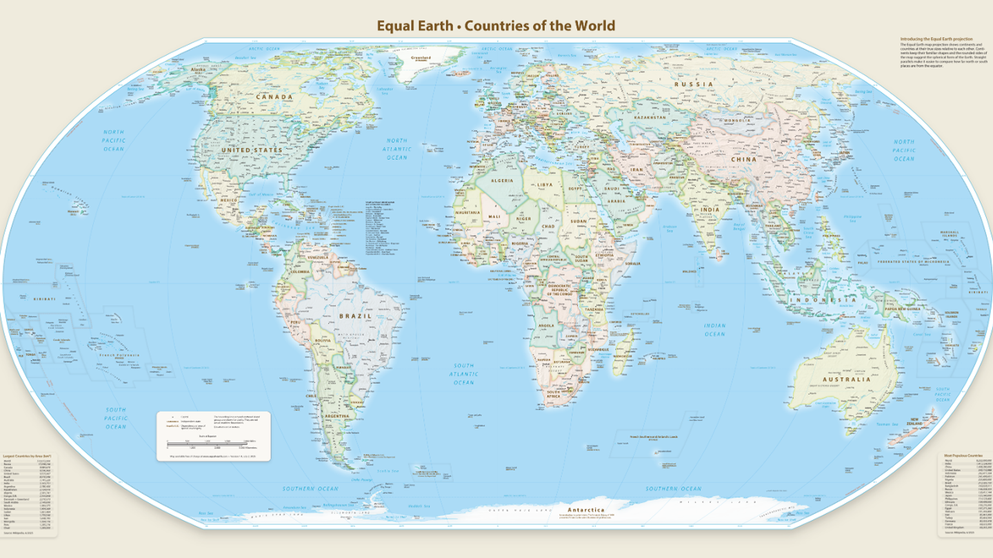 U.N. Backs Equal-Area World Maps in 164-1 Vote as U.S. Casts Lone Opposition
