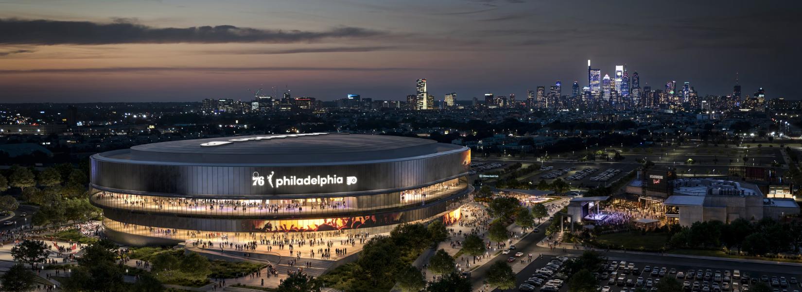 76ers, Flyers unveil new renderings of arena on former Spectrum site – [your]NEWS