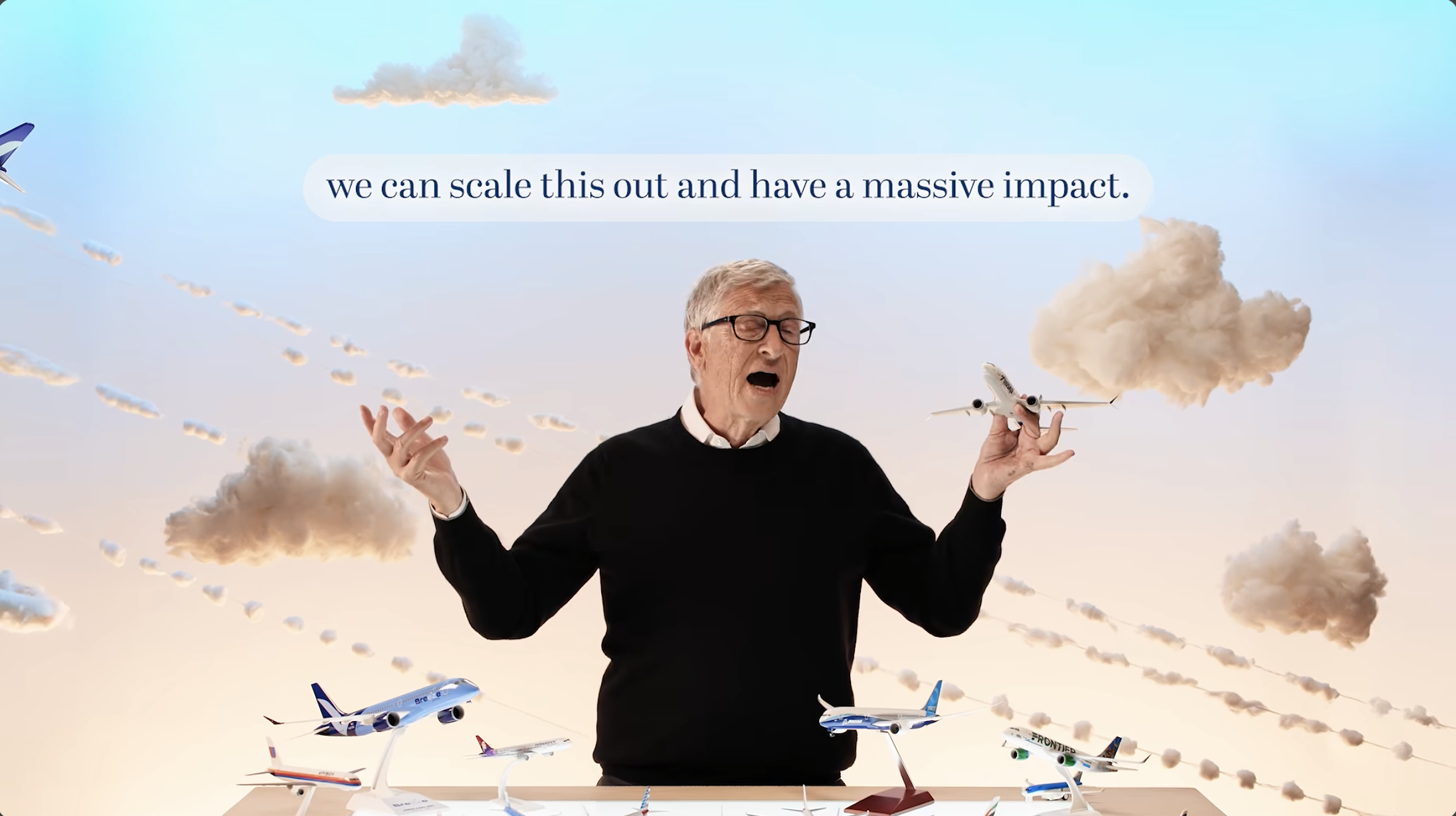Bill Gates Calls Airplane Contrails 'Just Clouds,' Pushes Flight Rerouting to Reduce Global Warming - [your]NEWS