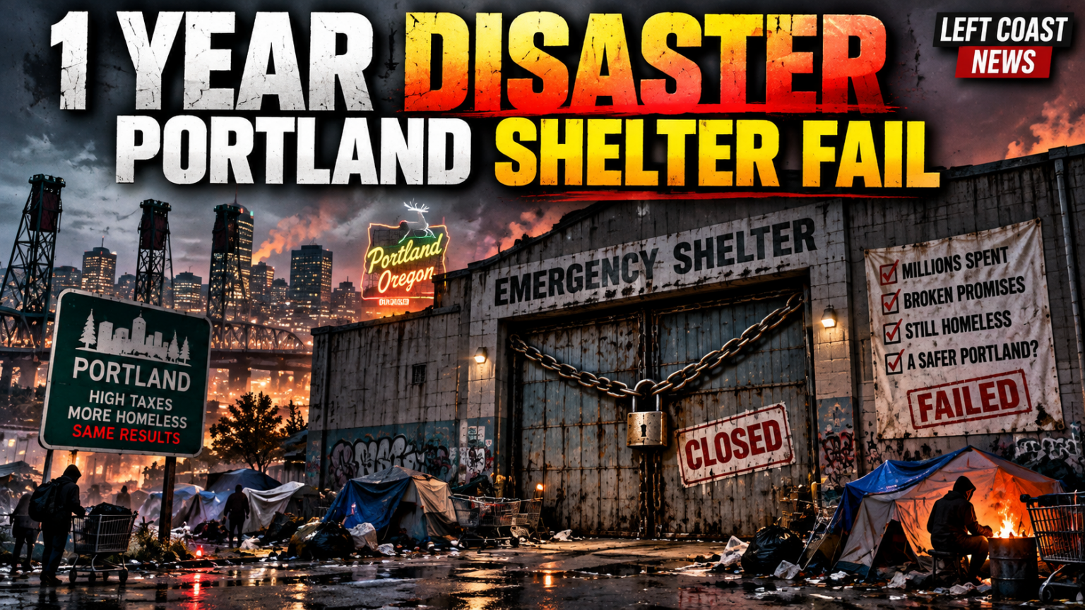 One Year, Millions Spent, Portland’s Shelter SHUT DOWN – [your]NEWS